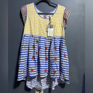 NWT Matilda Jane patterned floral& striped dress